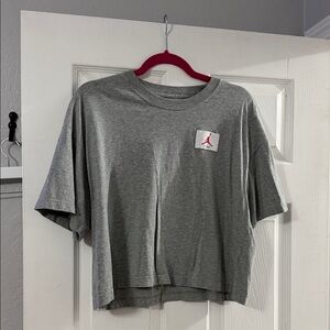 Jordan Heather Gray Crop Tee